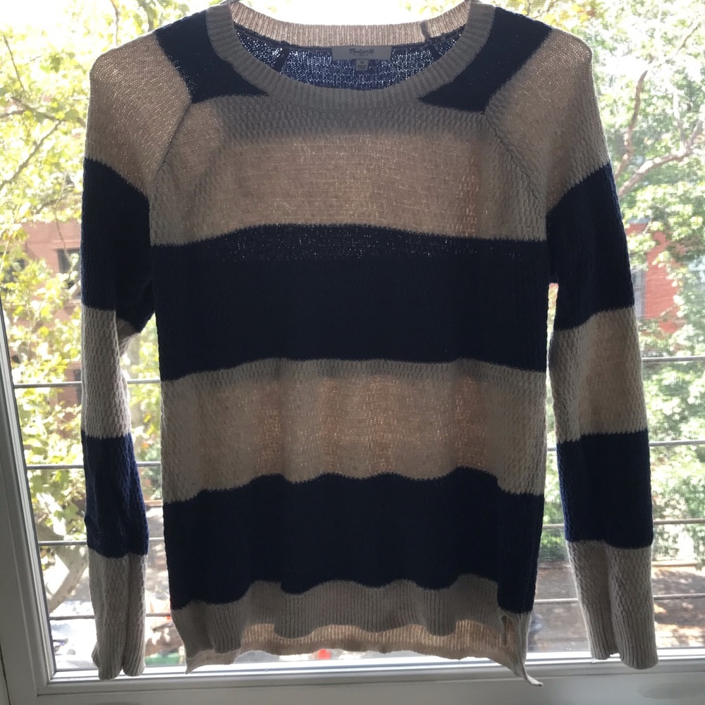 Striped Waffle Knit Sweater